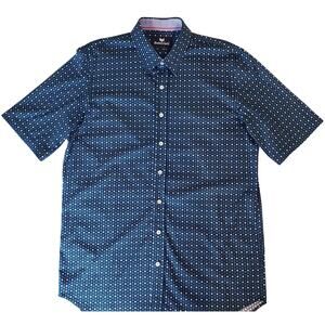 Buttercloth Men's XL Tall Short Sleeve Button Up Shirt ~ Small Floral Print